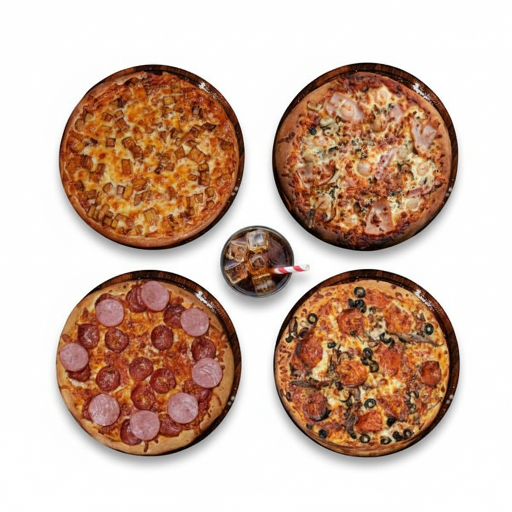 Combo #4 - 4 Large Pizzas & 2L Soda