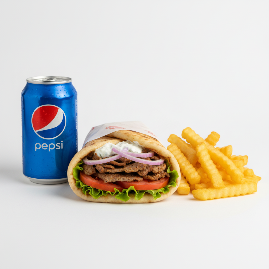 #7 GYRO W/ FRIES & SODA