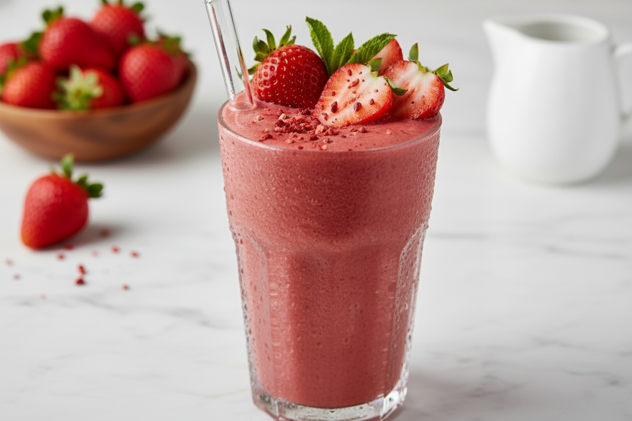 Strawberry Smoothie / Batido de Fresa